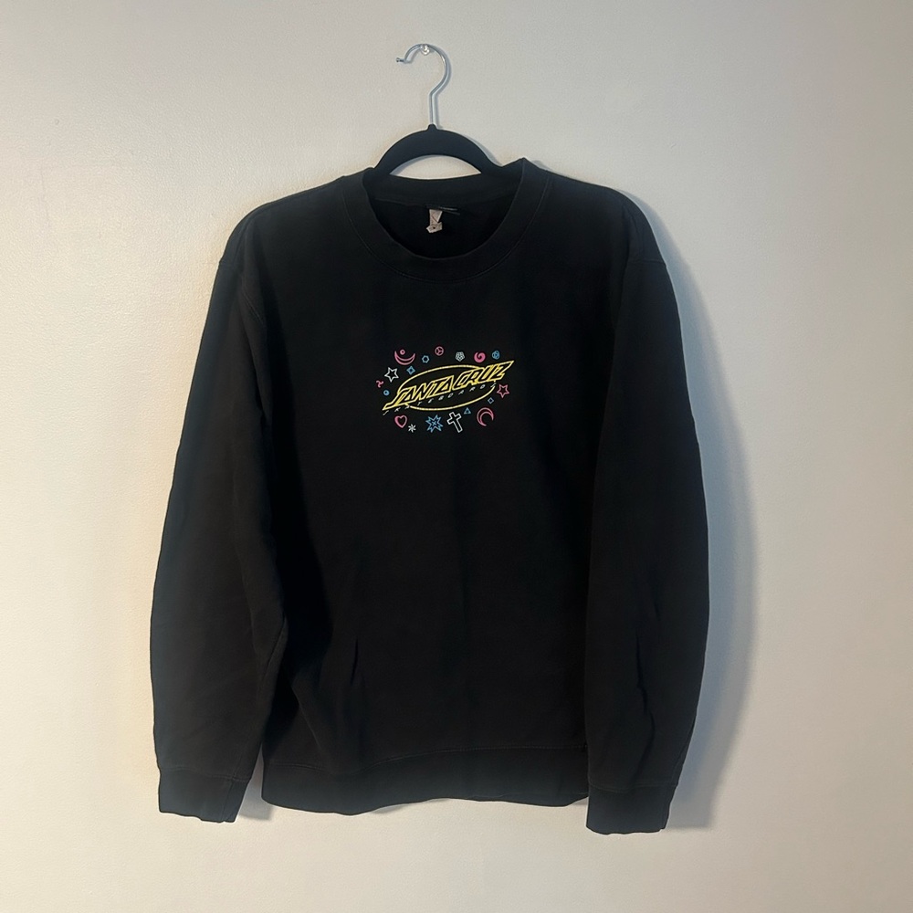 Santa Cruz Skateboards Black SALBA Crew Neck Sweatshirt Men’s Large #santacruz
